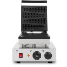 Vertes - Waffeleisen am Stiel, 4 Waffeln gleichzeitig, 80 Stück pro Stunde, regelbar 0°-300°C, teflonbeschichtet, Waffel Gusseisen mit