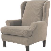 Housse de Fauteuil à Oreilles Extensible Couvre Fauteuil Elastique Protecteur pour Chaise