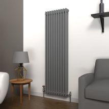 Vertical 3 Column Radiator - Anthracite Grey - 1500mm x 470mm