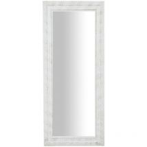 Biscottini - Rectangular bathroom wall mirror Horizontal vertical Makeup mirror wood frame white shabby Long mirror for hanging