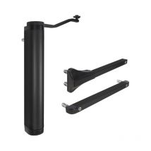 Ferme porte réglable avec bras pour charnière 90° et 180° pour porte jusqu'à 150 Kg / Noir - LOCINOX -