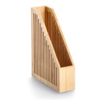 Zeller – Vertikaler Dokumentenhalter aus Bambus – 25 x 8 x 32,3 cm – Nachhaltig und stilvoll – Aufbewahrung fürs Büro