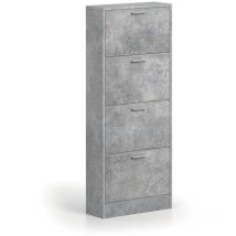 Vertikaler Schuhschrank era, 4 Schubladen in Betongrau