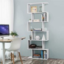 Ahd Amazing Home Design - Vertikales Regal mit 6 Ablagen, modernes Design für Zuhause und Büro Calli