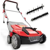 Vertikutierer Rasenlüfter Elektro 36cm 48l Moosentferner Rasen Striegel Belüfter