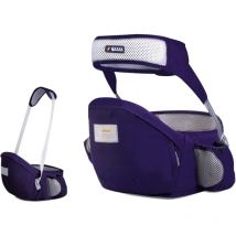 Sunxury - Bleu Foncé)Porte-bébé Siège de Hanche,Ergonomique Porte bébé Ventral Tabouret de Taille avec Ceinture de Sécurité & Bandoulière Simple Pur