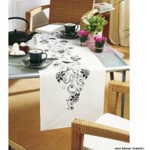 PN – 0012995 vorgezeichneter Läufer 2952, Nero/Bianco - Vervaco