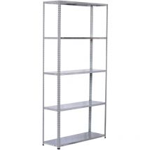 Verzinkte Metallregale catterhouse Nils Solid 180 90x30x180 cm mit 5 Einlegeböden aus Verzinktem Stahl Trägt bis zu 250 kg