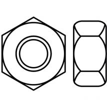 Sechskantschraube verzinkt 6 Seiten Viswood Klasse 8 ø 4mm (Packung mit 100Muttern)