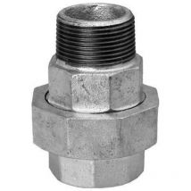 Temperguss 331 Verschraubung 13331025 dn 25, 1', flach dichtend, ig/ag, verzinkt - Hermann Schmidt