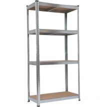 Garden Friend Regal 4 Fachböden aus Metall und mdf, Belastbarkeit 150 kg pro Boden, h 160 x b 80 x t 40 cm