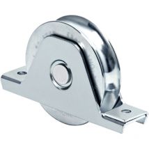 Verzinktes Rad mit interner Unterstützung und halbgebundener Hals für Schiebetore - ø 90 mm - Supporto 32 mm - Portata 190 kg
