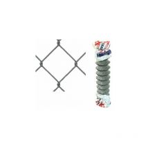 Verzinktes Tierzaunnetzwerk mit 50x50 Rhomboid -Hemd Rotolo 25 Meter Faden Ø2.2 - 150cm