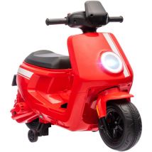 Aiyaplay - Scooter électrique enfant - moto enfant 6V 25W 2 vitesses 1,5-3 Km/h - effets sonores lumineux - rouge