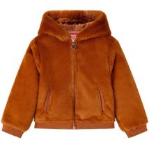 Veste à capuche pour enfants cognac 116