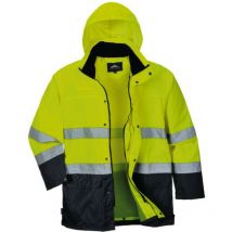 Veste de pluie HV bicolore couleur : Jaune/Marine taille XXL - PORTWEST