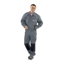 Blouson à ceinture Canvas 320 taille 50 gris/noir 65 % pes / 35 % coton