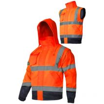 Veste Haute Visibilité Rembourrée Det. Manches, Orange, 'l', Ce, Lahti