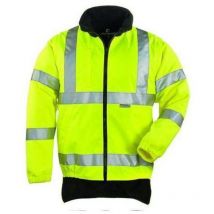 Veste hi/viz jaune 2/1 manches amovibles noir - Taille : l Euro Protection