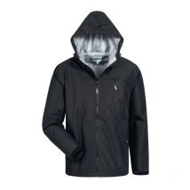 Veste de pluie PATTANI taille L noire 100 % PES Rip-Stop Softshell