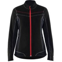 Veste de travail micropolaire femme 4924 - Noir/Rouge m
