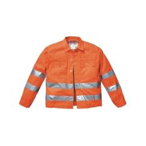 Veste haute visibilité Reflex Orange 48 – Coton et polyester – Bandes rétro-réfléchissantes 3M – EPI Catégorie II