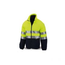 Polaire XXL haute visibilité jaune et bleue