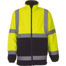 Yoko - Veste Polaire Haute Visibilité Jaune / Marine 3xl