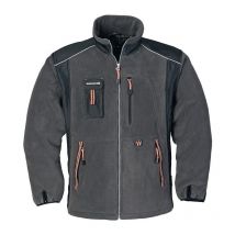 Veste polaire taille xxl gris foncé/noir/orange 100 % pes
