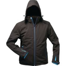 Veste softshell d'hiver Uranos taille l noir/bleu 96 % pes / 4 % élasthanne