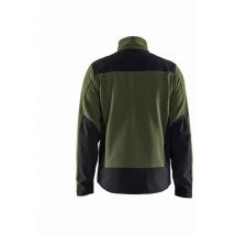 Veste tricotée avec softshell 5942 - Vert automne/Noir m