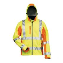 Veste softshell de signalisation jim taille xl jaune/orange 100 % pes