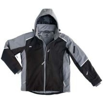 Veste softshell hiver – Taille XL – Noir/Gris – Outillage – Vêtement de protection – HydroFuge, Coupe-Vent, Respirante