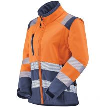 Veste softshell hv femme tian orange fluo/navy xl