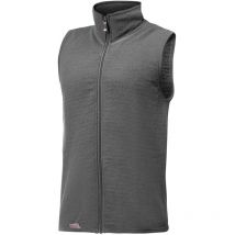 Veste tricotée Woolpower Vest 400 / Gilet en mérinos grey, gris, taille l