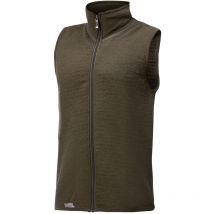 Veste tricotée Woolpower Vest 400 / Gilet en mérinos pine green, vert, taille S