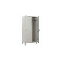 Casier casier Prometal en tole peinte avec 2 places dimensions cm 68x34x179h gris avec serrure