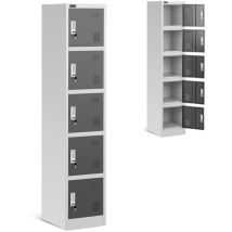 Vestiaire Métallique 5 Portes Armoire En Acier Casier Industriel 10 Clés ≤ 100kg
