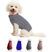 Vestito per Cane Maglione Invernale Caldo Dolcevita Taglia Piccola Cucciolo s