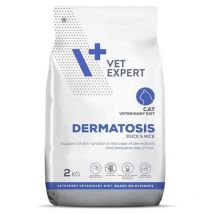 Carvetec - vet expert Veterinary Diet Dermatosis Cat Canard et Riz – croquettes pour chat – 2 kg
