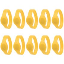 Vêtements de haute visibilité,10 pièces 13.56Mhz rfid Bracelet en Silicone étanche carte ic pour piscine Sauna salle jaune Rapanda
