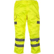 Yoko - Pantalon Haute Visibilité Homme Cargo Déperlant Jaune 42
