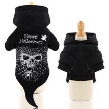 Ensoleille - Vêtements d'Halloween pour animaux de compagnie, manteau à capuche en pur coton pour chats et chiens, automne et hiver, pour noël,