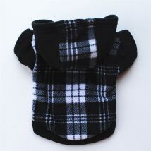 Vêtements pour chiens automne mode pull à capuche polaire petit chien bichon pull chaud(Noir xl)