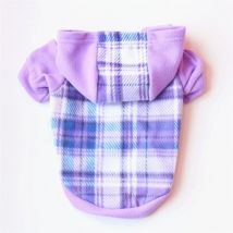 Vêtements pour chiens automne mode pull à capuche polaire petit chien bichon pull chaud(Violet xl)