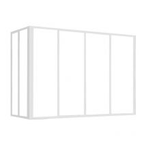 Vetrata angolare L120 x L60 x H130 cm in Alluminio termolaccato Bianco Stile atelier - BAYVIEW
