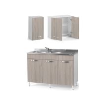 Azur Line - Mobile Cucina Componibile Olmo Con Sottolavello A 3 Ante