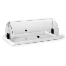 Vetrina espositore da banco bar porta brioche cornetti dolci per gelateria ristorante pub rettangolare cm40x25 doppia apertura
