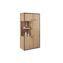 Minkurow - Vetrina moderna con illuminazione a led - 150Ax78Lx40Tcm - Porta in vetro, Ripiani multiuso, 15 opzioni di colore, Ampio spazio di