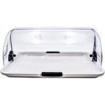 Vetrinetta vassoio da banco espositore bianco per bar porta brioche cornetti dolci pane gelateria ristorante pub doppia apertura